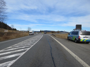 Dopravní nehoda u obce Strážný.