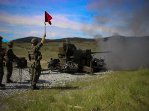 Součinnostní cvičení české a rakouské vojenské jednotky pozemní protivzdušné obrany v Boleticích.