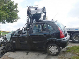 Dopravní nehoda v Křižanově na Písecku.