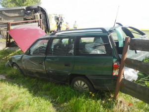 Dopravní nehoda v Křižanově na Písecku.