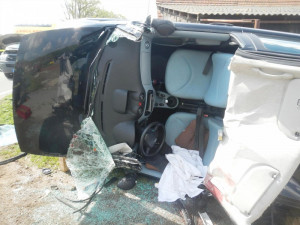 Dopravní nehoda v Křižanově na Písecku.