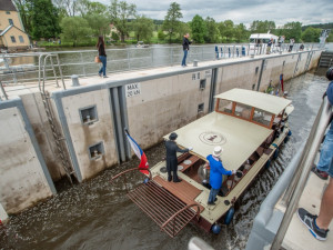 Otevření plavební komory Hněvkovice