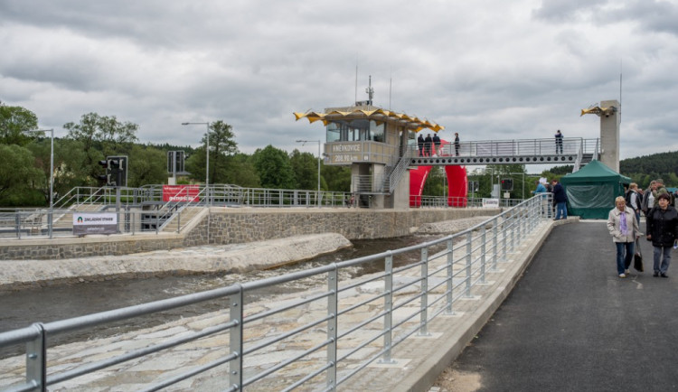 Otevření plavební komory Hněvkovice