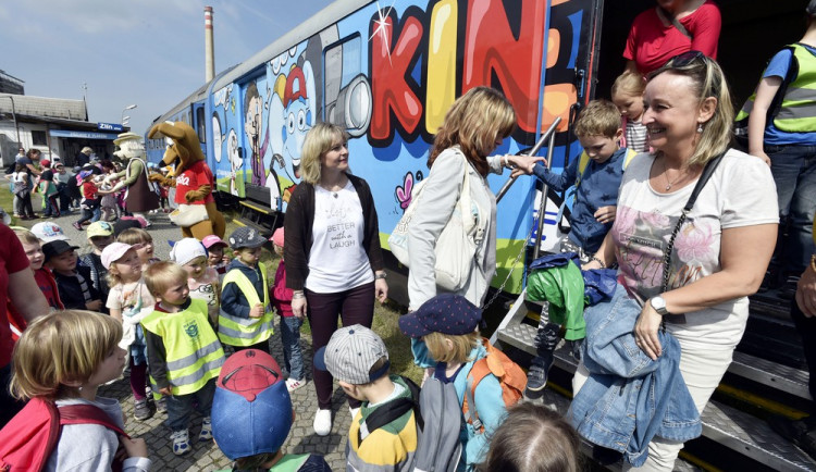 Festivalový Kinematovlak zastavil v Českých Budějovicích. Ukáže se také v Písku