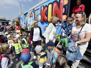 Festivalový Kinematovlak zastavil v Českých Budějovicích. Ukáže se také v Písku