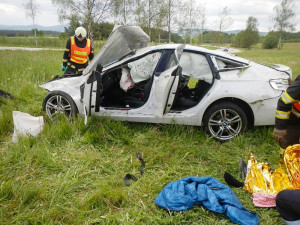 Tragická dopravní nehoda u Bujanova na Kaplicku.