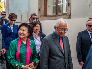 Singapurský prezident Tony Tan Keng Yam s chotí navštívil Český Krumlov.