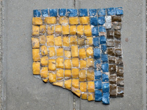 Výzdoba kostela Panny Marie Růžencové v Žižkově ulici.