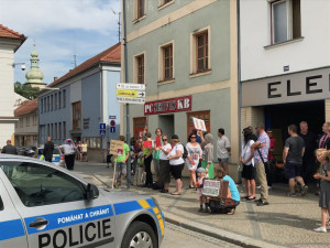 Beseda Miloše Zemana s občany v Kaplici.