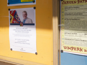 Miloš Zeman ve Vimperku.
