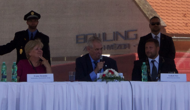 Miloš Zeman ve Vimperku.