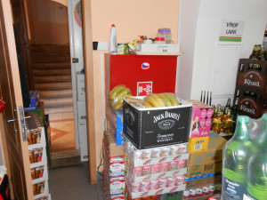 Hasiči kontrolovali obchůdky v Krajinské ulicii v Českých Budějovicích.