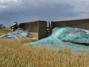 Nehoda nákladního automobilu u Pištína.
