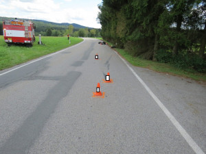 Nehoda motorkáře u Přední Výtoně.