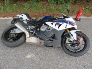 Nehoda motorkáře u Přední Výtoně.