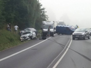 AKTUALIZOVÁNO: U obchvatu Vodňan se srazilo sedm aut
