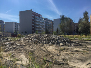 Budoucí plocha záchytného parkoviště Jírovcova.