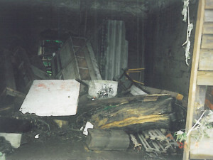 Mlýn po ničivé povodni.