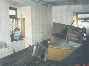 Mlýn po ničivé povodni.