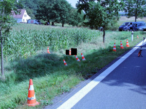 Nehoda mezi Jindřichovým Hradcem a Děbolínem.