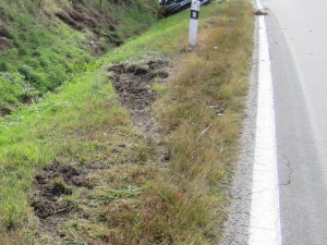 Dopravní nehoda u Strunkovic nad Blanicí.