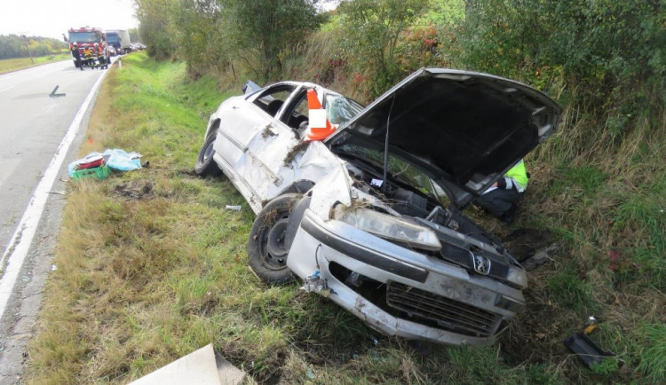 Dopravní nehoda u Strunkovic nad Blanicí.