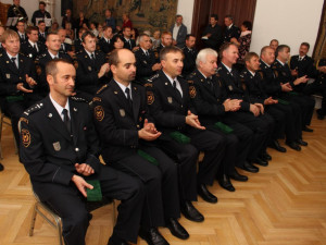 Slavnostní předání medailí Hasičského záchranného sboru České republiky a Hasičského záchranného sboru Jihočeského kraje, složení služebního slibu a poděkování reprezentantům v TFA.