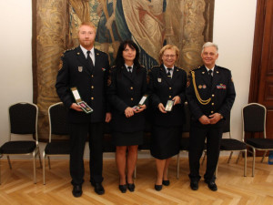 Slavnostní předání medailí Hasičského záchranného sboru České republiky a Hasičského záchranného sboru Jihočeského kraje, složení služebního slibu a poděkování reprezentantům v TFA.