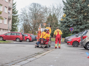 Nové modré parkovací zóny v Českých Budějovicích.