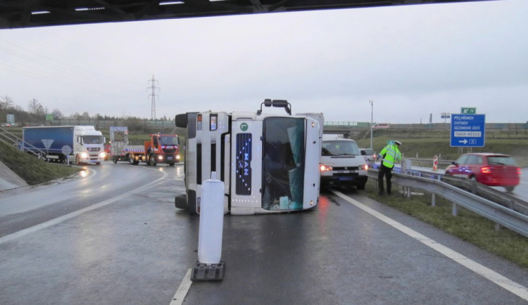 Havárie kamionu v Táboře.