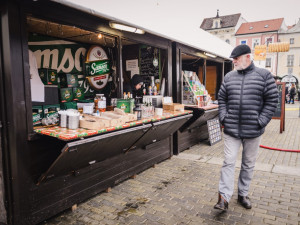 Pivovar Samson je vidět na českobudějovických předvánočních trzích na náměstí Přemysla Otakara II.