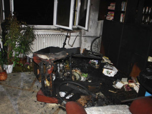 Štědrovečerní požár bytu v Pabláskově ulici v Českých Budějovicích.