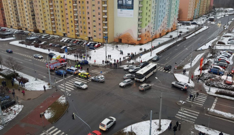 Nehoda v ulici Milady Horákové.