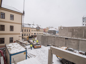 Stavba parkovacího domu Mariánská