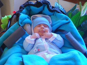 Adam z Tábora přišel na svět letos první. Bude mu to připomínat zlatý přívěsek od hejtmanky