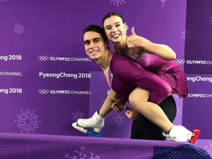 Krasobruslaři Martin Bidař a Anna Dušková si při své olympijské premiéře vyjezdili čtrnácté místo