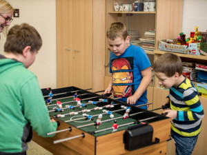 Mateřská, základní a střední škola pro sluchově postižené v českobudějovické Riegrově ulici.