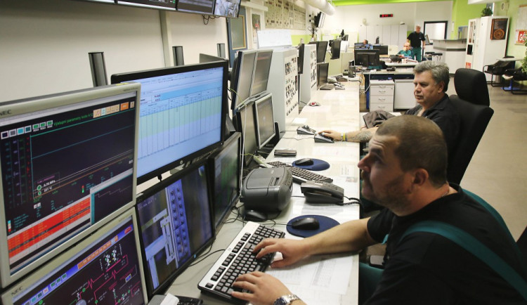 Dispečink českobudějovické teplárny