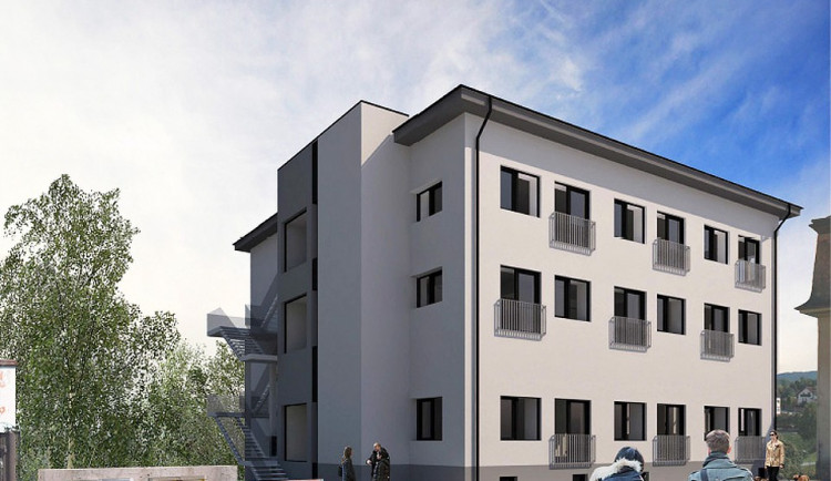 Vizualizace bezbariérového seniorského domu Pohoda v Krátké ulici ve Vimperku, který bude dokončen již o letních prázdninách.