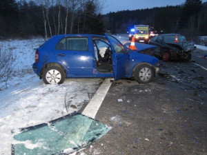 K dopravní nehodě u obce Hořice na Šumavě letěl vrtulník.