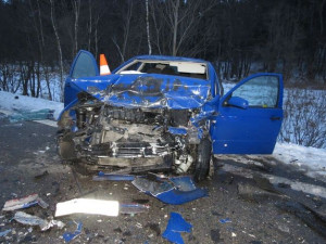 K dopravní nehodě u obce Hořice na Šumavě letěl vrtulník.