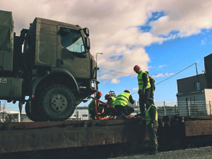 Nácvik upevňování a zajištění vozidel.