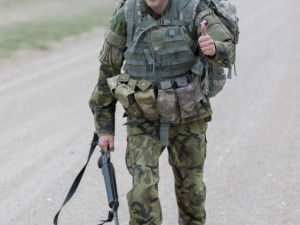 Fyzicky nejnáročnější disciplínou v soutěži byl pro něj pochod se zátěží.