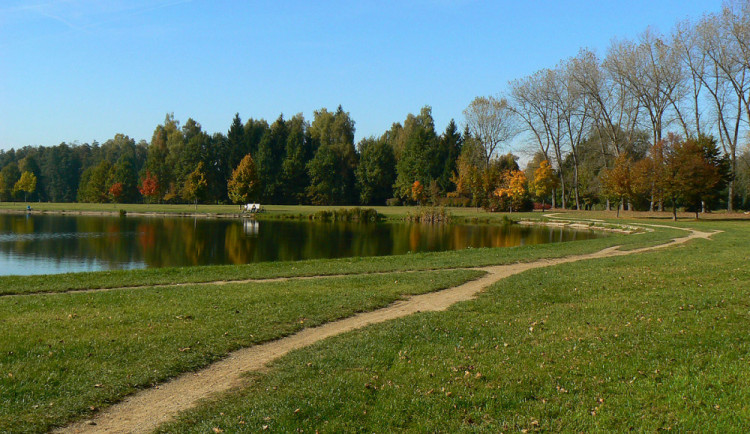 Českobudějovický rybník Bagr.