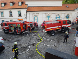 V Rooseveltově ulici v Českém Krumlově hořelo.
