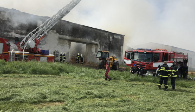 Požár v Albrechticích nad Vltavou