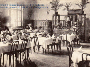 Secesní restaurace na našem nádraží z roku 1908.