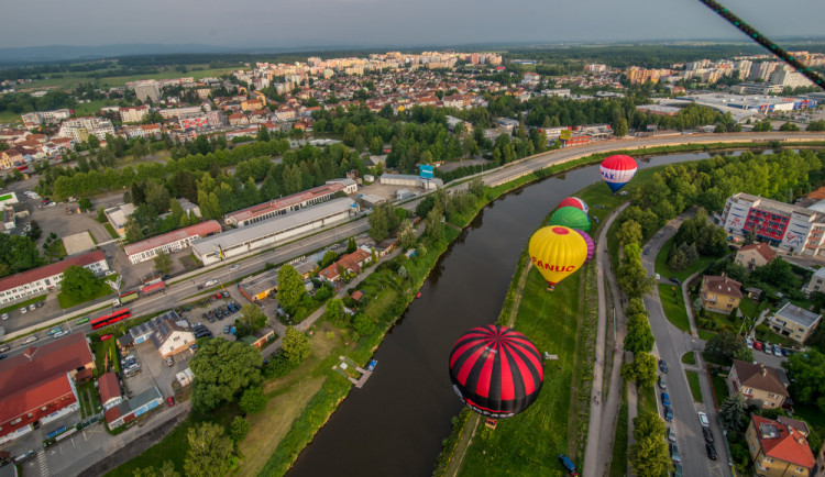 Balony na Českými Budějovicemi.