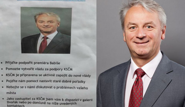 Letáček poškozující zastupitele za KSČM.