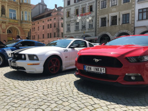 Mustangy na náměstí Přemysla Otakara II.